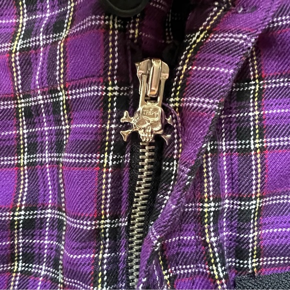 Vintage Tripp NYC 90s Y2K Daang Goodman Plaid Mall Goth Punk Grunge Capri Shorts - Picture 6 of 13